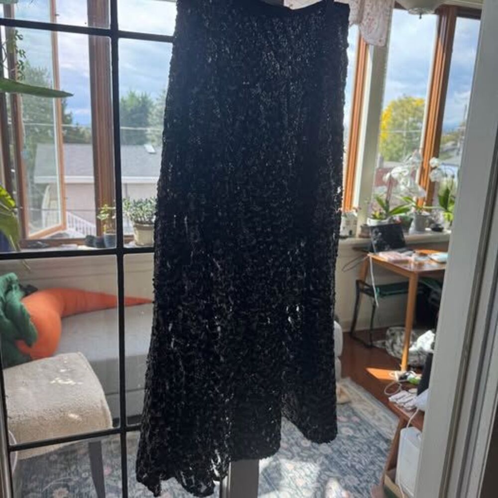 Something Navy Sequin Skirt